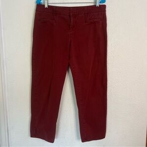 Sundance burgundy chino ankle pants